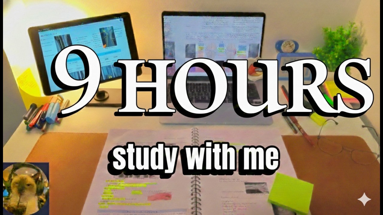 🔴 LIVE - 9 Hr Study With Me 📚⏳ 60-10 (2/180)