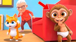 I Found BABY MONKEY Hiding In Granny's House! - I Am Cat