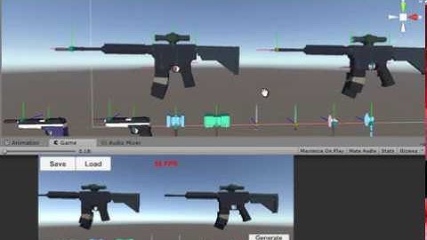 Unity - Modular Weapon Random Generator (mobile friendly)