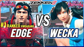 T8 🔥 EDGE (#1 Ranked Hwoarang) vs Wecka (Xiaoyu) 🔥 Tekken 8 High Level Gameplay