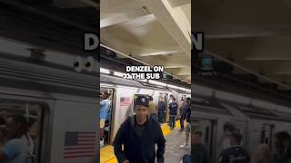 Denzel Washington Spotted On The Subway In NYC