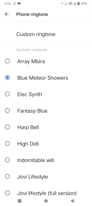 Blue Meteor shower -Vivo ringtone