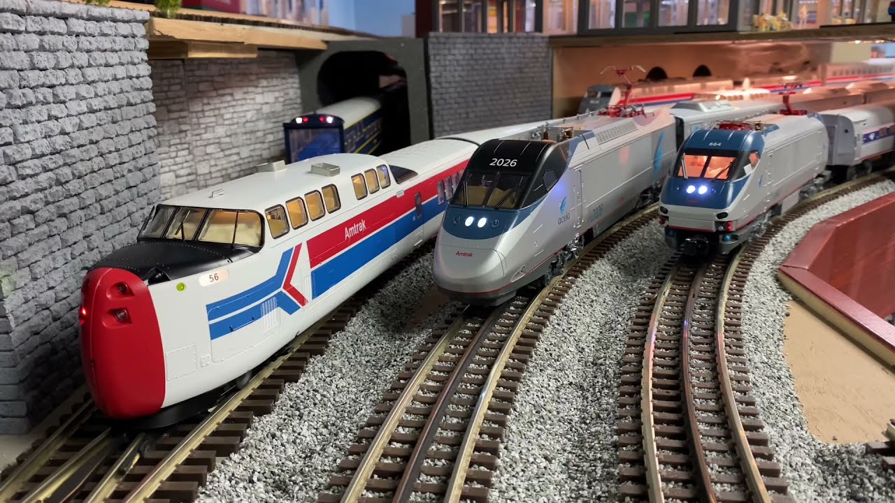Amtrak on the South Fork Model Railroad