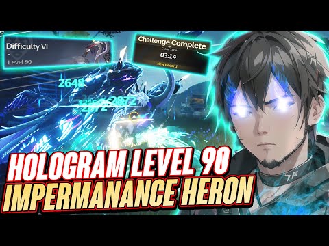 Impermanence Heron Hologram MAX Level 90! VS Level 60 Jiyan R6 - Wuthering Waves