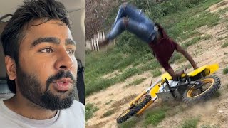 Dirt bike se gir gaya 😟 stunt kar raha