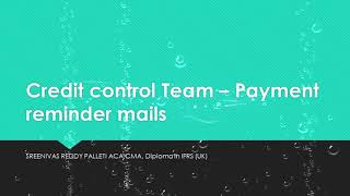 Credit control team   Payment reminder mails