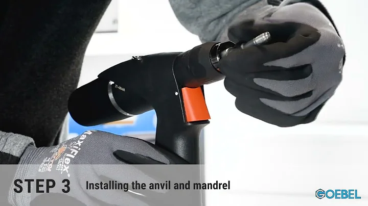 How to use the AIRPOWER 4 pneumatic setting tool for blind rivet nuts and bolts from GOEBEL