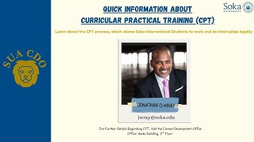 Short Curricular Practical Training/CPT Overview for Soka International Students: CDO Video