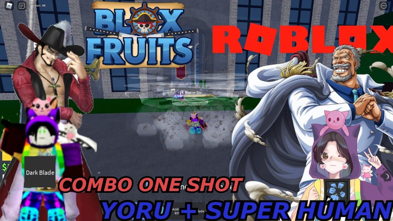 Yoru Combo + Super Human Blox Fruits Update 18 #bloxfruits #Roblox #Fo