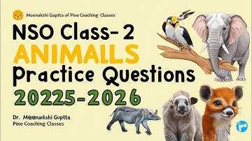 ✳️NSO Class-2  ⭕2025-2026  🎯Animals ✅Practice Question Ch-2 👉Science Olympiad 💯Dr. Meenakshi Guptta
