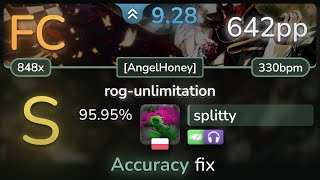 9.3 Splitty 07Th Expansion - Rog-Unlimitation Angelhoney Eznc 95.95% 642Pp Fc - Osu