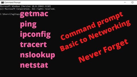 Important Networking commands 2021