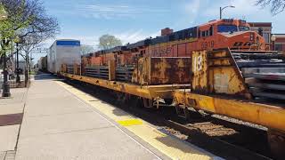 BNSF 6829 BNSF 8201 BNSF 5792 mixed fright meets bnsf stack train