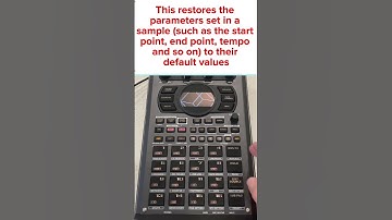 Roland SP 404 MK2 Tutorial : How to initialize the sample parameters
