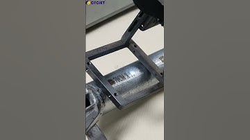How to DIY mark product info on steel pipe by CYCJET New Type M20 Handheld Laser Engraving Machine