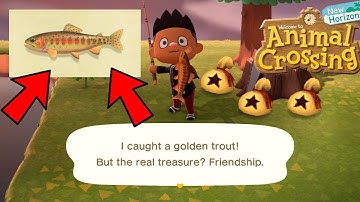 How to catch Golden Trout easily in Animal Crossing New Horizons!