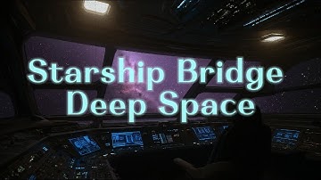 Sleep on a Luxurious Starship Bridge | Deep Space Engine Hum & Nebula View (2+ Hours)
