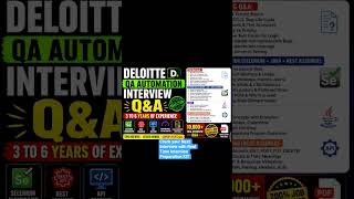 DELOITTE | Automation Testing Interview Questions #selenium #softwaretesting #testing #programming