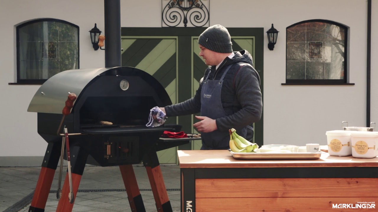 Gegrillte Banane mit Salzkaramell und Cashewkerndl im MERKLINGER