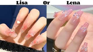 💖Lisa or Lena | Beautiful Nails acrylic 😍| Nail Art | Aesthetic World 💖 #viral #lisaandlena