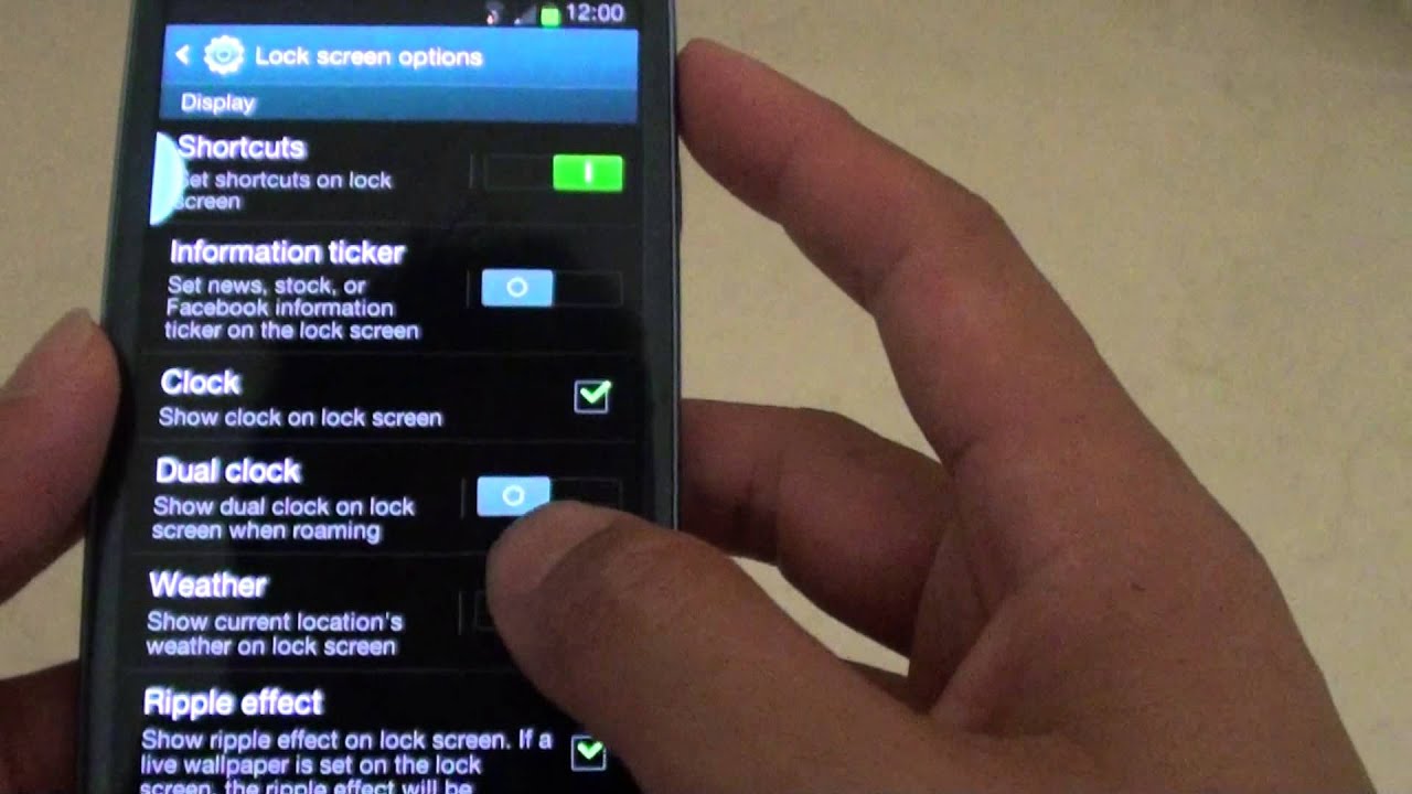 Samsung Galaxy S3 How To Show Or Hide Weather Information On The Lock