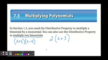 MS Algebra - 7.3 Multiplying Polynomials