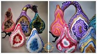 Colorful Geode Crystal Gourd Class ~ Featuring Miriam Joy