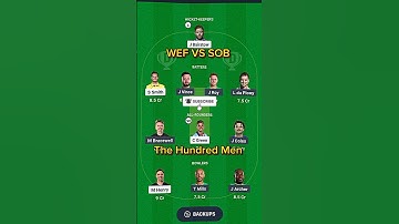 WEF VS SOB Dream 11 Team | SOB VS WEF Dream 11 Prediction 🏏🔥#wefvssobdream11team #thehundred