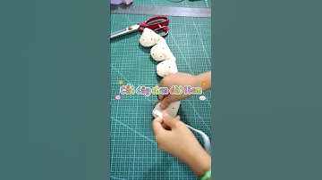 DIY Flower Scrunchie from Fabric Scraps | May Scrunchies Bông Hoa Từ Vải Thừa