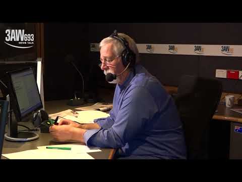Neil Mitchell is surprised on air by Ross Stevenson for his 30th anniversary on 3AW