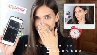 MAQUILLAJE EXPRESS 💣 Intento maquillarme en 5 MINUTOS ⏱