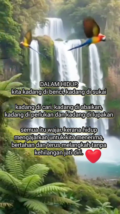 DALAM HIDUP,kita kdang di benci, kadang di sukaikadang di cari, kadang di abaikan,kadang di perlukan