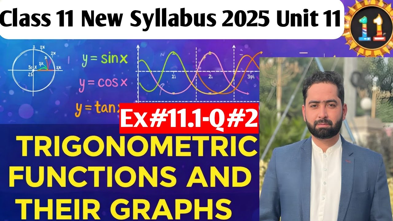 Class 11 Maths | Trigonometric Functions and their Graphs | Made Easy | New Syllabus2025 |Ex#11.1Q#2