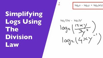 How To Simplify Logarithm Expressions By Applying The Log Division Law?