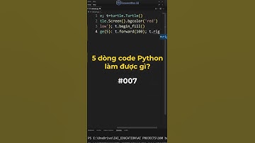 #007 Chỉ 5 dòng code Python làm được gì? #python #coding #pythonprogramming #programming #turtle