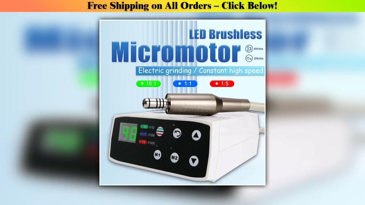 Dental SPTA Micro Motor Clinical Brushless Low Speed LED Fiber Optical 1:1 And 1:5 Function Model