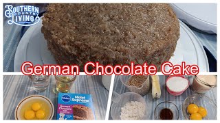 German Chocolate Cake     Homemade Frosting