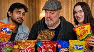 Her Dad Tries My Favourite Indian snacks