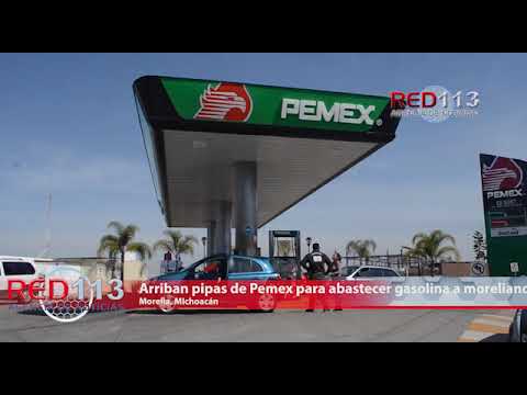 VIDEO Arriban pipas de Pemex para abastecer gasolina a morelianos