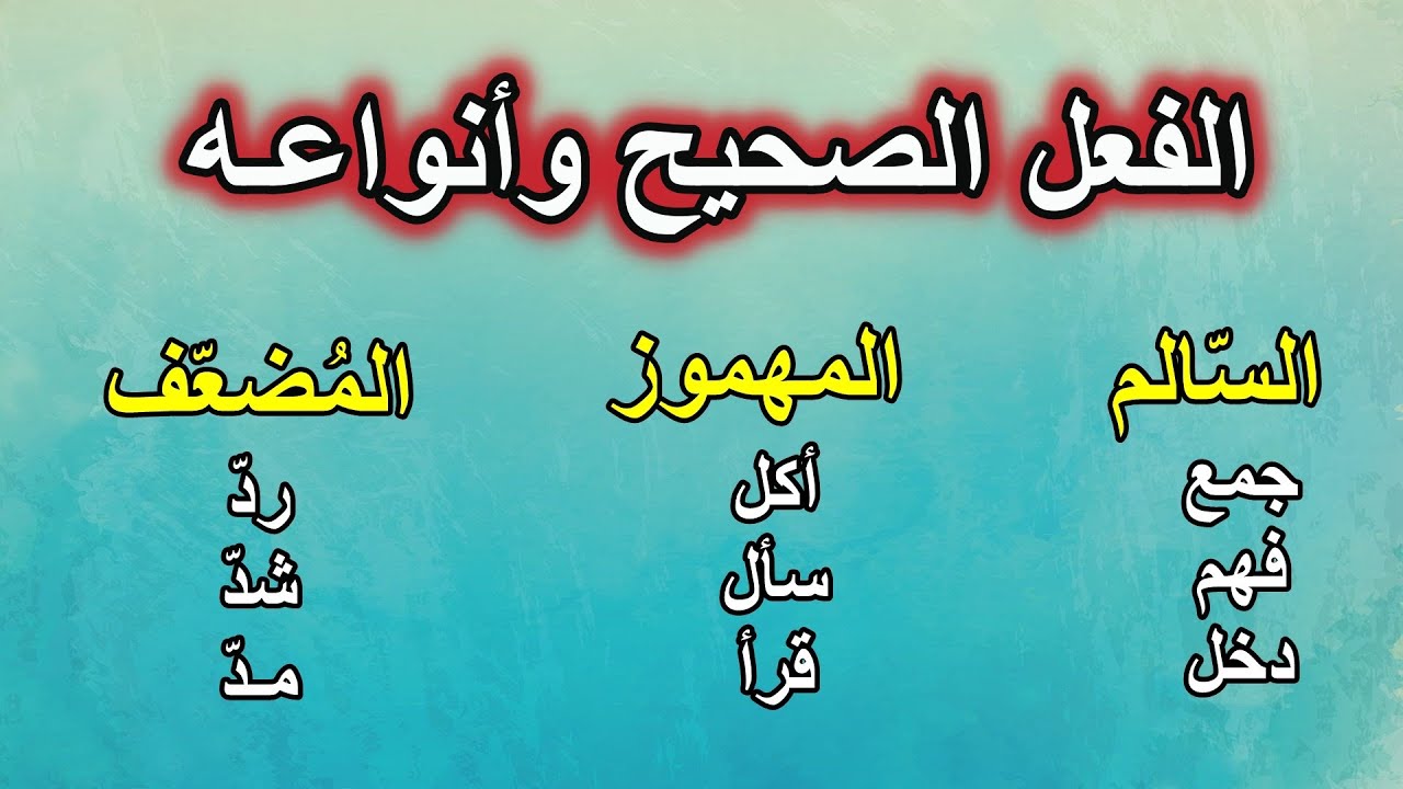 الفعل الصحيح وأنواعه الصفحة71 السنة 5 ابتدائي