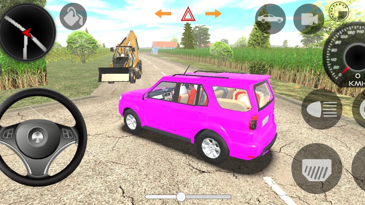 Indian Car 3D Stunts Simulator game, gadi ka video, Car ka video, bus