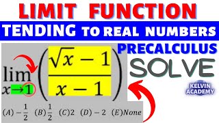 lim[SQR(x)-(1) DIVIDES (x-(1))] REAL NUMBERS FUNCTION AS x TENDS TO 1 IN PRECALCULUS