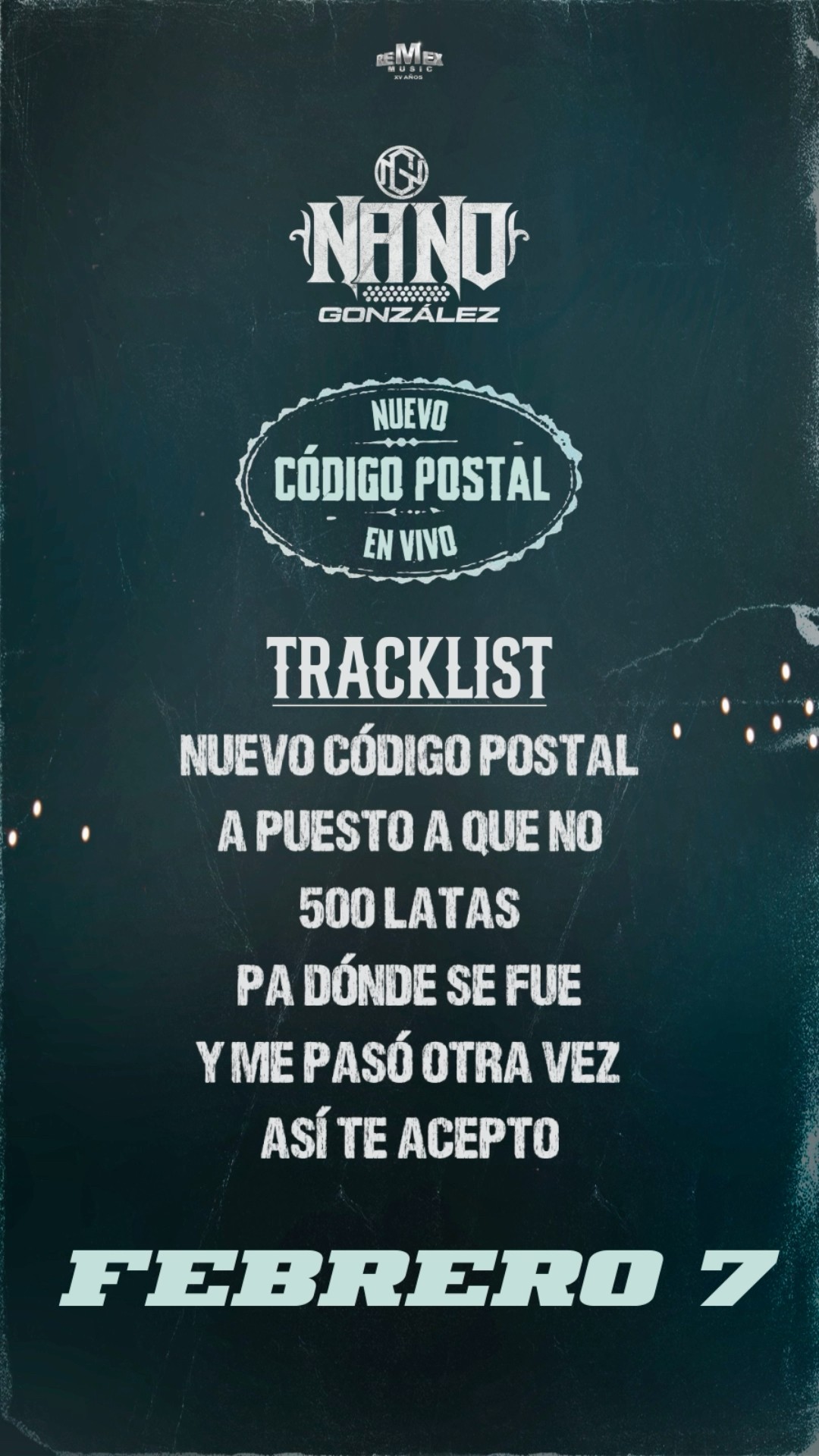 ? FEBRERO 7 ?Dentro de muy poco #NanoGonzalez ? llega con #NuevoCódigoPostal En Vivo ?