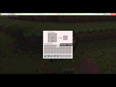 How to make wooden weapons in Minecraft - YouTube