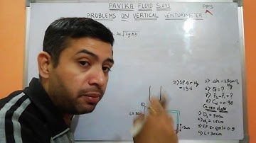 Problems on vertical venturimeter