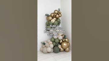 Build a Free Standing Balloon Garland with Me | Easy DIY Balloon Decor Tutorial ✨