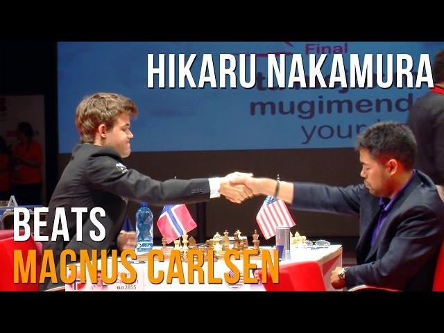 prompthunt: Magnus Carlsen punching Hikaru Nakamura during a chess match