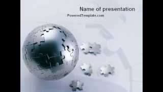 World Puzzle PowerPoint Template by PoweredTemplate.com