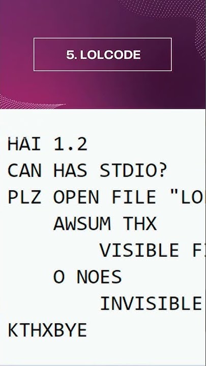 Top 10 Weirdest Programming Languages - YouTube
