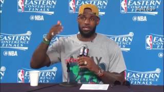 LeBron James Postgame Interview Not surprised by Kyrie Cavs vs Celtics ECF Game 4  May 23, 2017